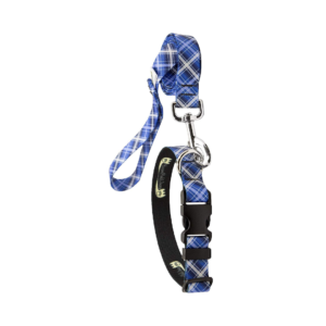 1 Inch Wide Adjusts to 11.5-17.5 Inches, Medium, Blue Plaid