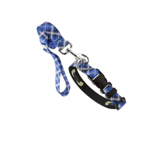 1 Inch Wide Adjusts to 11.5-17.5 Inches, Medium, Blue Plaid