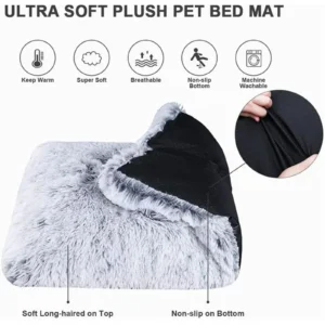 Mats Anti-slip Bottom 51''x35'' Gray Human Dog Bed