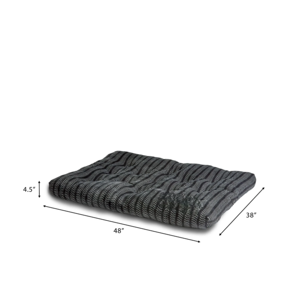 Tufted Pillow Pet Bed, Extral Large, Black, 38" x 48" - Image 3
